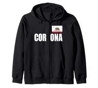 Corona California Republic Flag Unisex Hooded Sweatshirt Zip Hoodie