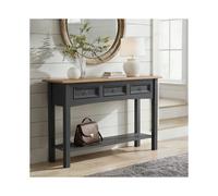 Corona Charcoal 3 Drawer Console Table