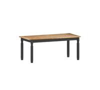 Corona Charcoal Grey 6'0" Dining Table Solid Wood Pine