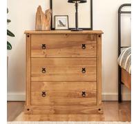 Corona Budget Chest Of Drawers 3 Drawer Solid Wood Pine Wooden