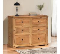 Corona Chest of Drawers 6 Drawer Large Wide Sideboard Solid Wood Pine Wooden