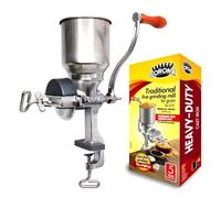 Corona Corn Grinder with High Hopper, Grain Mill, Manual Grinder For Corn, Rice, Soybeans, Pepper, Chickpeas, Cast Iron Wheat Grinder For Domestic Use