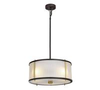 Corona Cylindrical 3 Light Pendant Museum Bronze Netlighting Brown One Size