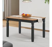 Corona Dining Table Charcoal Small Extending Solid Wood Mexican Pine Wooden Grey