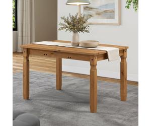 Corona Dining Table Small Extending Solid Mexican Pine Wood Wooden Extendable