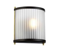 Corona Flush 1 Light Wall Light Museum Bronze Frosted Glass Netlighting Brown One Size
