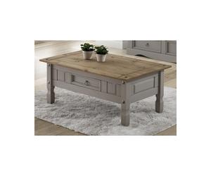 Corona Grey Coffee Table Lamp Solid Wood Pine Wooden Painted