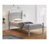 Corona Grey Wax 3'0" Single Low End Bed Frame Pine