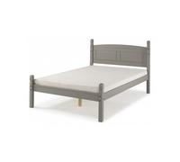 Corona Grey Wax 4'6" Low End Bed Frame Solid Pine Bedroom Furniture