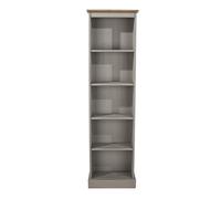 Core Products Halea Tall Narrow Bookcase - Grey, Grey