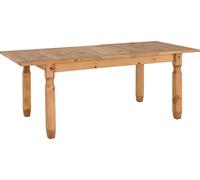 Corona Large Extending Dining Table Chunky Wax Solid Wood Pine Rustic Mexican