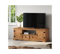 Corona Large Widescreen TV Unit Stand Solid Wood Pine Wooden