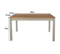Core Products Corona Linea 6 Seater Rectangular Dining Table Grey - Size: 4 Seater - Wilko