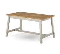 Corona Live Edge Large Dining Table, Grey or Black Wax - Rustic Solid Wood