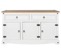 Corona Medium Sideboard - 3 Door - White Mexican Pine
