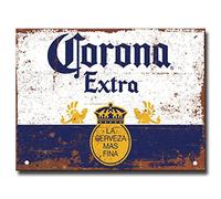 Corona Metal Bar Signs - Fixings Included - Bar Accessories for Home Pub or Outdoor Garden Pub Wall Plaque for Man Cave Gift Ideas Beer Signs with Vintage Memorabilia sign