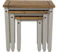 Corona Nest of Tables - Set of 3 - Grey Mexican Pine