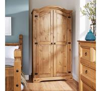 Corona Pine 2 Door Wardrobe Bedroom Storage Furniture