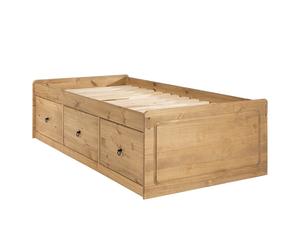 Corona Pine Cabin Bed Single 3ft Solid Wood Childrens 3 Drawer Storage Bed Waxed