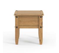 Corona Premium Lamp Table, Antique or Grey Wax, Chunky Moulded Legs Solid Wood
