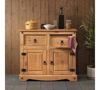 Corona Sideboard 2 Door 2 Drawer Solid Mexican Wood Pine Wooden Dresser Cupboard