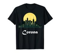 Corona Skyline - Glowing Moon Corona City Night T-Shirt