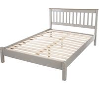 Corona Slatted Bed - Grey Mexican Pine - 4ft 6in Double