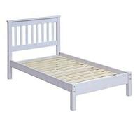 Corona Slatted Bed - White Mexican Pine - 3ft Single