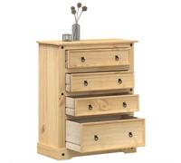 Corona Solid Pine Chest of Drawers 92cm Tallboy Bedroom Storage Cabinet