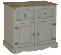 Corona Solid Pine furniture Grey Wax TV Sideboard Bookcase Coffee Table Nest