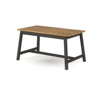Core Products Corona 4 Seater Dining Table Natural and Black - Size: 2 Seater - Wilko