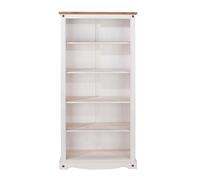 Core Products Corona 5 Shelf White Tall Bookcase - Wilko