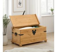 Corona Storage Chest Bedroom Large Storage Wax Solid Wood Pine Rustic Mexican
