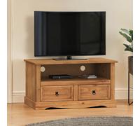 Corona TV Stand Flat Screen Television 2 Drawer Solid Wood Pine Wooden Mexican