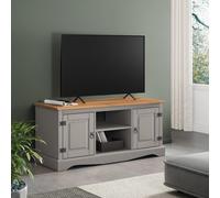 Mercers Furniture Corona Grey Wax 2 Door TV Unit