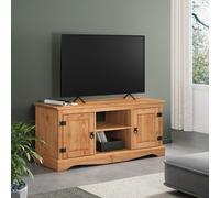 Corona TV Unit Stand 2 Door Media Television Solid Wood Mexican Pine Wooden Wide