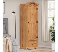 Mercers Furniture Corona 1 Door 1 Drawer Wardrobe Arch Top Single Robe Solid Wood Pine Wooden With Mexican Styling