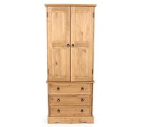 Corona Wardrobe - 2 Door - 3 Drawer - Pine Mexican