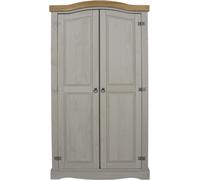 Corona Wardrobe - 2 Door - Grey Mexican Pine