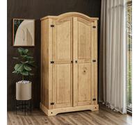 Corona Wardrobe 2 Door, Mexican Solid Pine