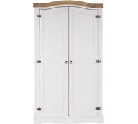 Corona Wardrobe - 2 Door - White Mexican Pine