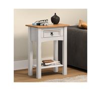 Corona White 1 Drawer Console Table Solid Wood Pine Wooden Hallway