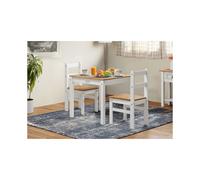 Mercers Furniture Corona White Wax Dining Table And 2 Chairs Rio Set Solid Wood Mexican Pine Wooden Small Square Kitchen