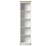 Corona White Tall Narrow Bookcase, White
