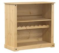 Corona Wine Cabinet Solid Pine Wood with Honey Wax Finish 107.5 x 51 x 105.5 cm Storage Space for Wine Bottles with Drawer and Door for Kitchen Dining Room Cellar Bar