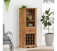 Corona Wine Rack Drinks Cabinet Bottle Storage Mexican Solid Wood Pine Wooden