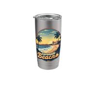 Coronado Beach California Vintage Sunset Stainless Steel Insulated Tumbler
