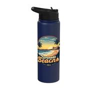 Coronado Beach California Vintage Sunset Stainless Steel Insulated Water Bottle