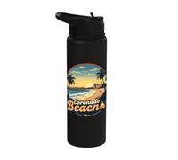 Coronado Beach California Vintage Sunset Stainless Steel Insulated Water Bottle