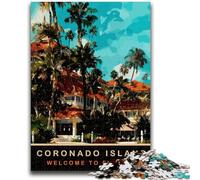 Coronado Island Jigsaw Puzzles 1000 Pieces for Adults Teens, Stress Reliever Staycation Kill Time Enhance Love between Couples 1000pcs(26x38cm)